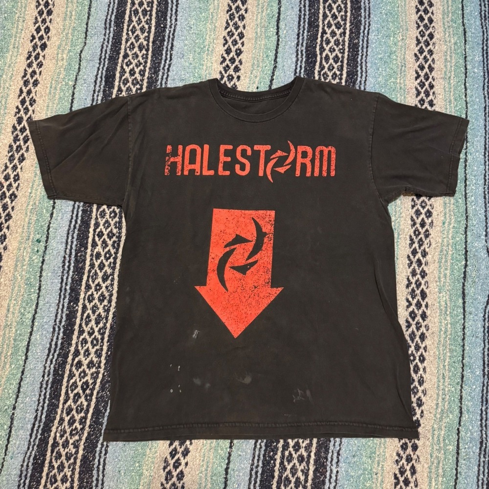 Halestorm Band T-Shirt Do My Dirty Work Graphic Black Rock Tee Mens Large